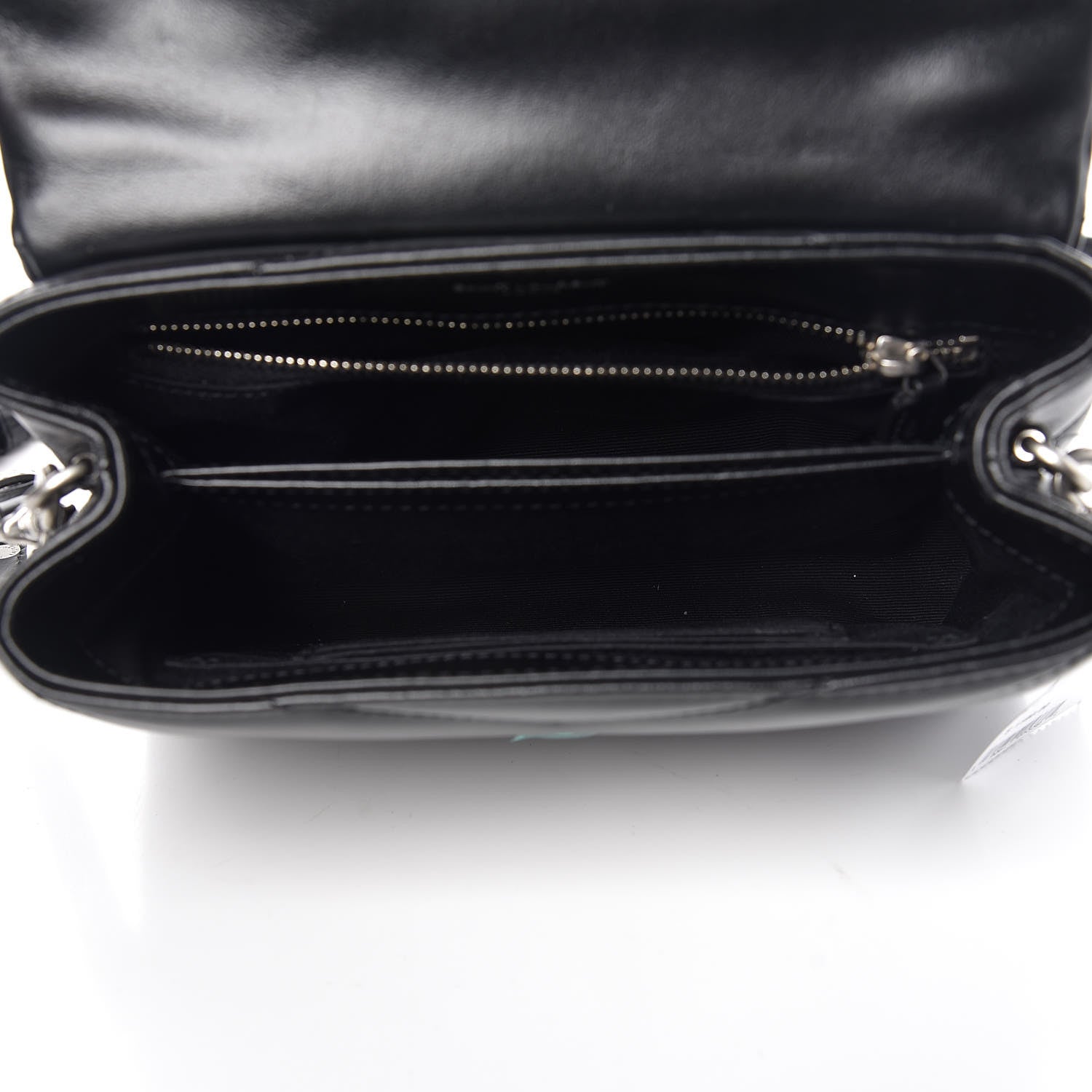 Saint Laurent Calfskin Y Quilted Monogram Toy Loulou Crossbody Bag Black 5 of 10