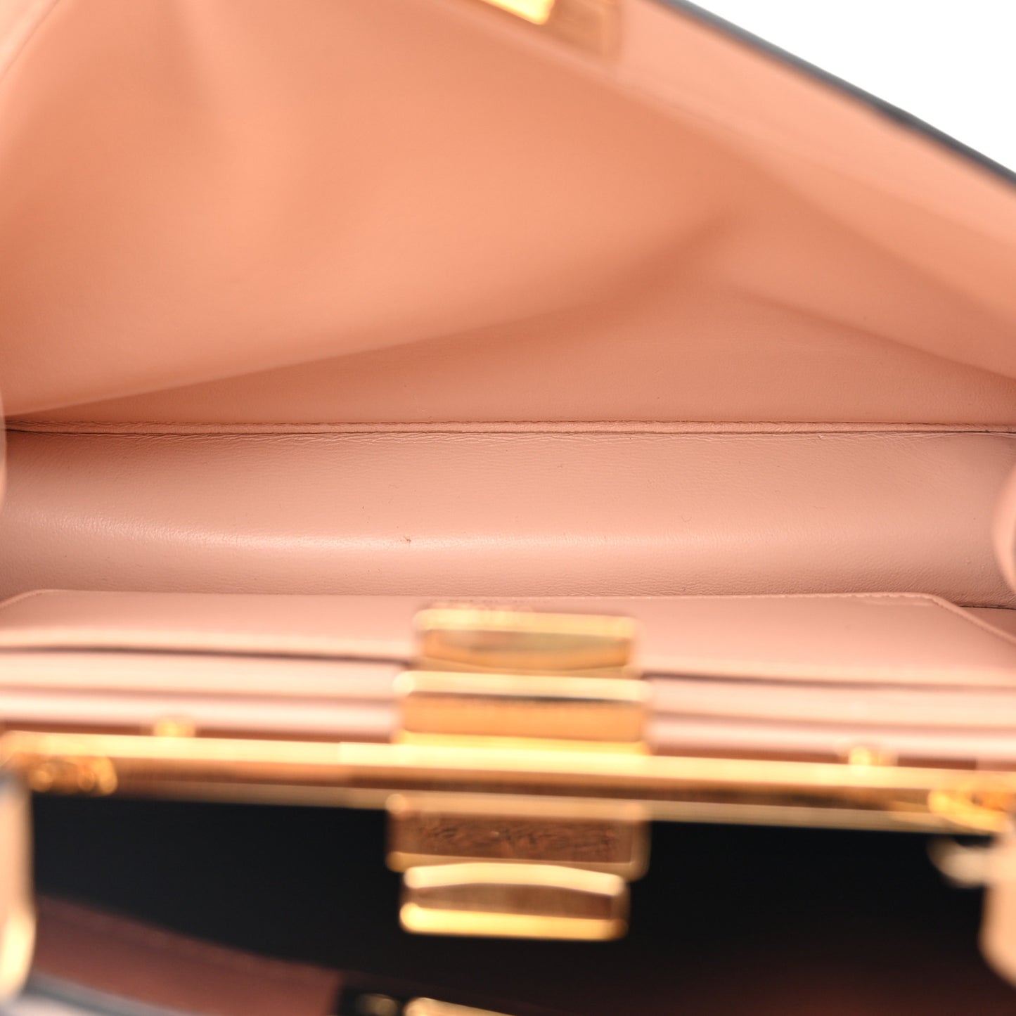 Vitello Seta Nappa Bi-Color Small Peekaboo I SEE U Satchel Miele Scuro Light Rose Ghianda