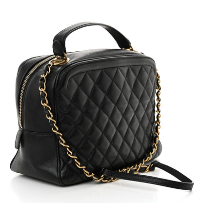 Chanel Calfskin Quilted CC Medium Vanity Case Black 3 of 13