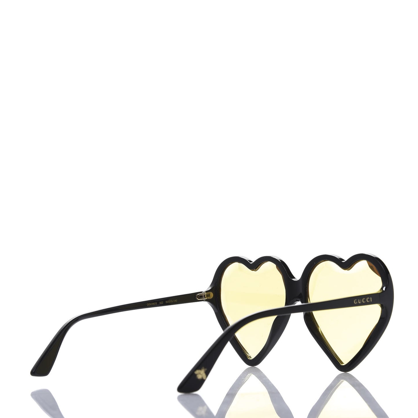 Hollywood Forever Heart Sunglasses GG0360S Black Yellow