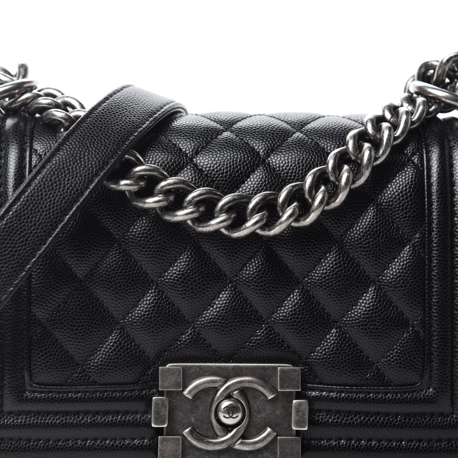 Chanel Caviar Quilted Small Boy Flap Black 10 of 11
