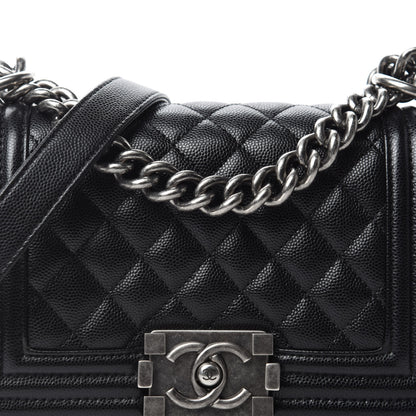 Chanel Caviar Quilted Small Boy Flap Black 10 of 11
