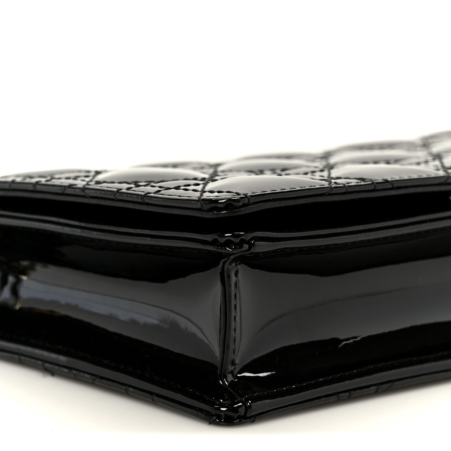 Christian Dior Patent Cannage Lady Dior Pouch Black 12 of 14