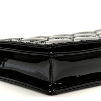 Christian Dior Patent Cannage Lady Dior Pouch Black 12 of 14
