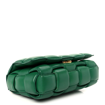Bottega Veneta Lambskin Maxi Intreccio Padded Chain Cassette Crossbody Bag Racing Green 4 of 12