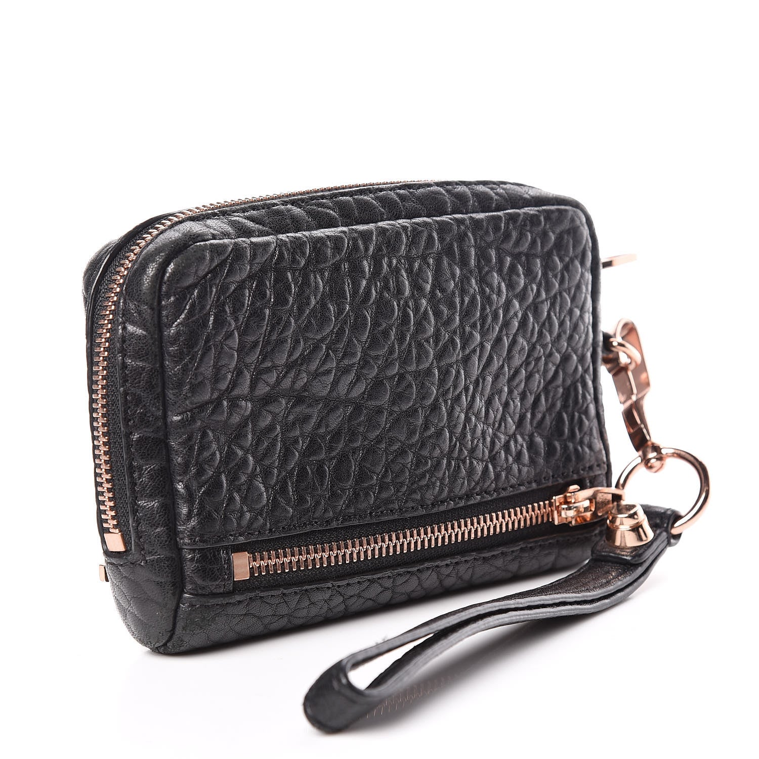 Alexander Wang Pebbled Lambskin Large Fumo Clutch Black 3 of 12