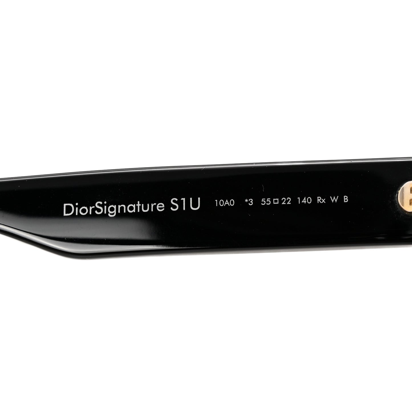 Acetate Diorsignature S1U Square Sunglasses Black