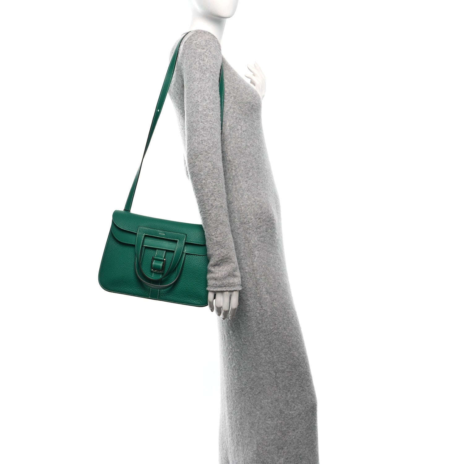 Hermes Taurillon Clemence Halzan 31 Malachite 2 of 10