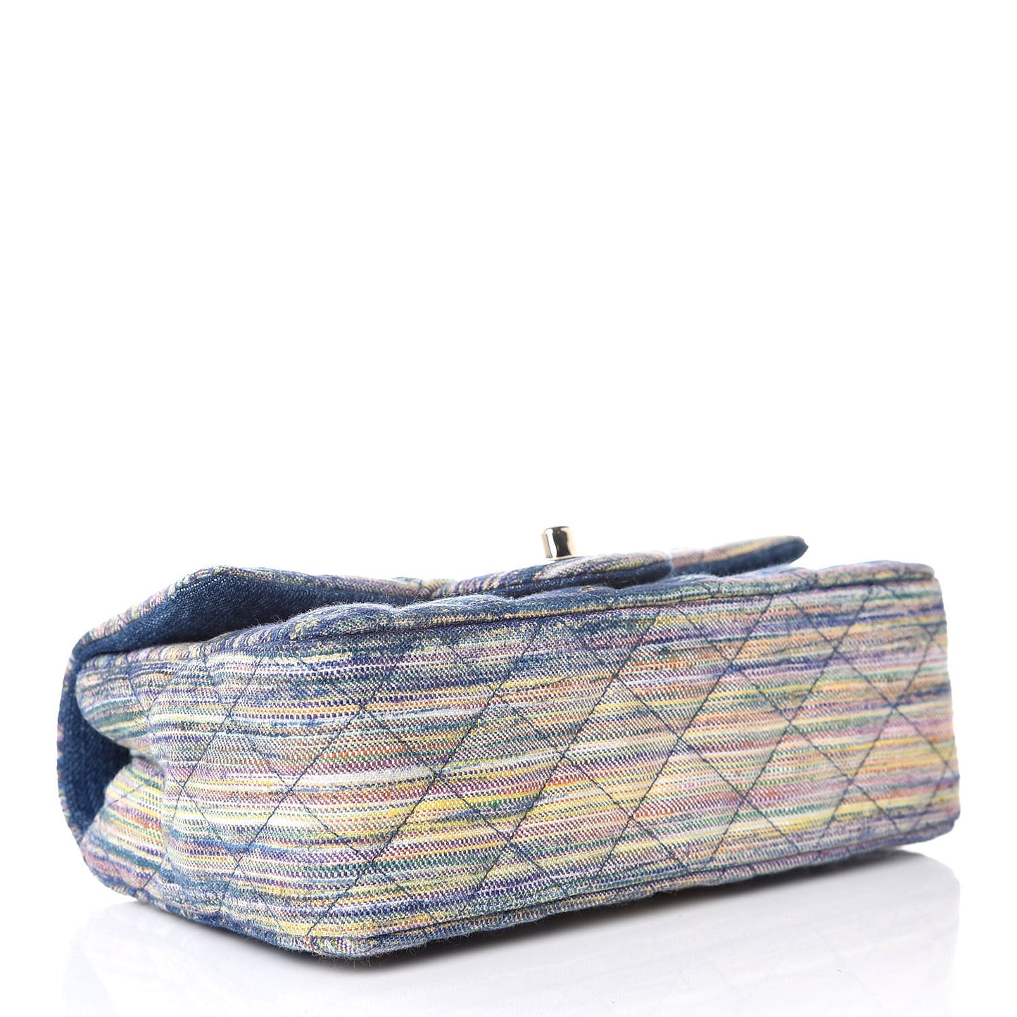Striated Quilted Classics in Fabrics Mini Rectangular Flap Blue