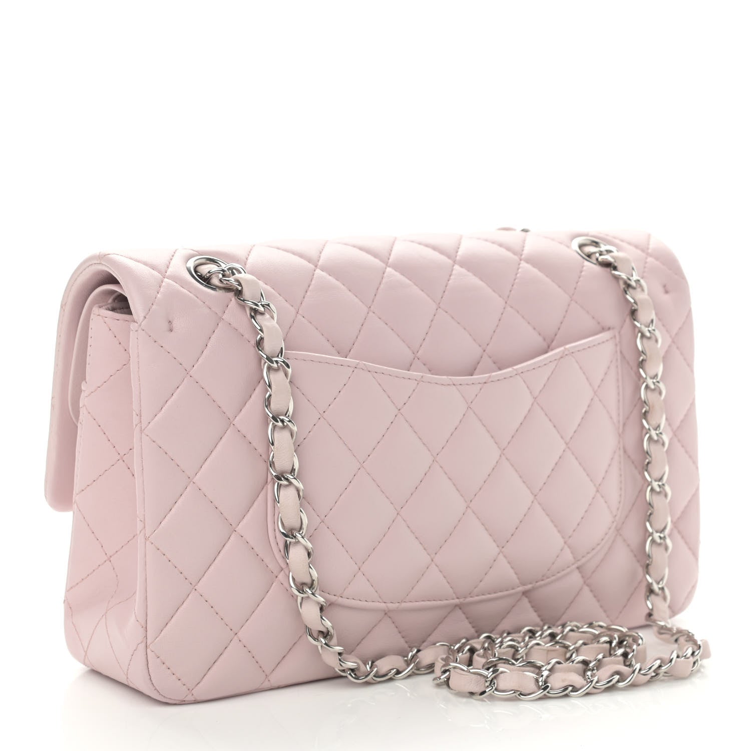 Chanel Lambskin Quilted Medium Double Flap Light Pink 4 of 11