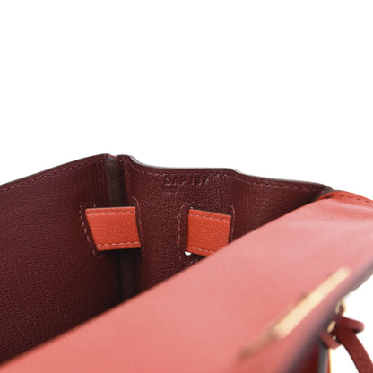 Hermes Taurillon Novillo Verso Kelly Retourne 28 Capucine 6 of 10