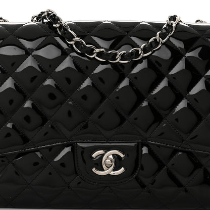 Chanel Patent Quilted Jumbo Single Flap Black 7 of 9