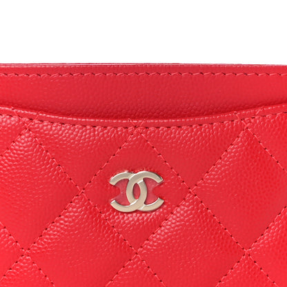 Chanel Caviar Quilted Card Holder Red 9 of 12