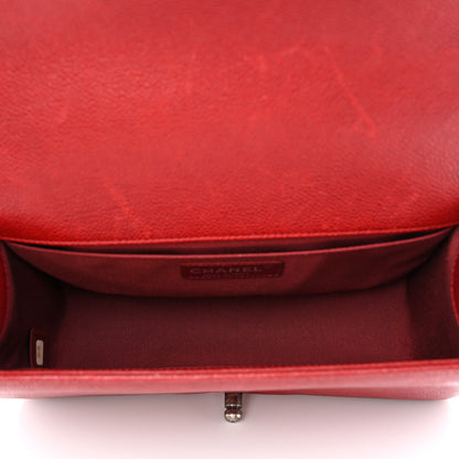 Chanel Caviar Quilted Medium Boy Flap Dark Red 5 of 11