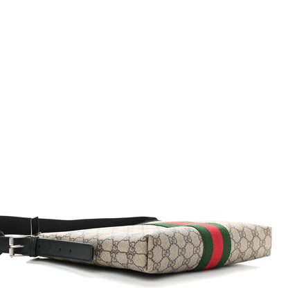 Gucci GG Supreme Monogram Web Messenger Bag Black 3 of 11