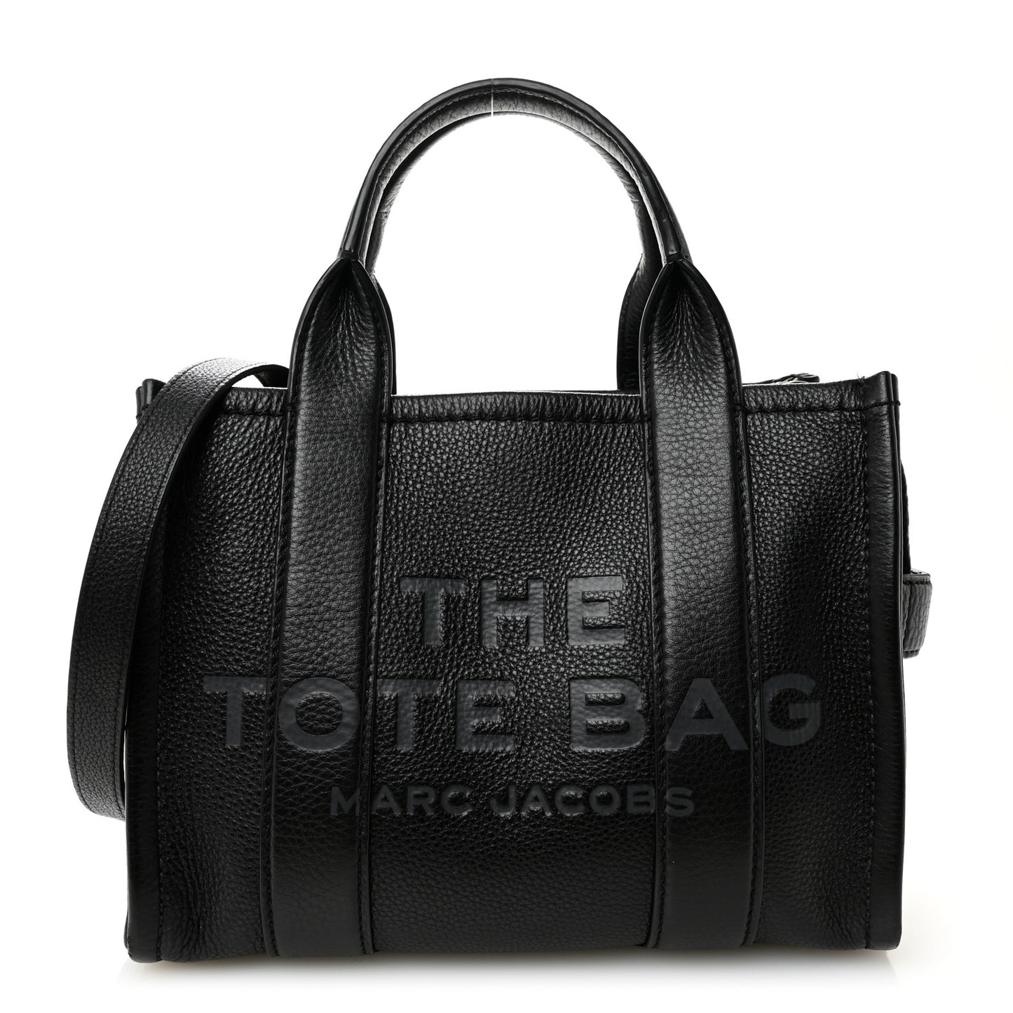 Grained Calfskin Small The Tote Bag Black