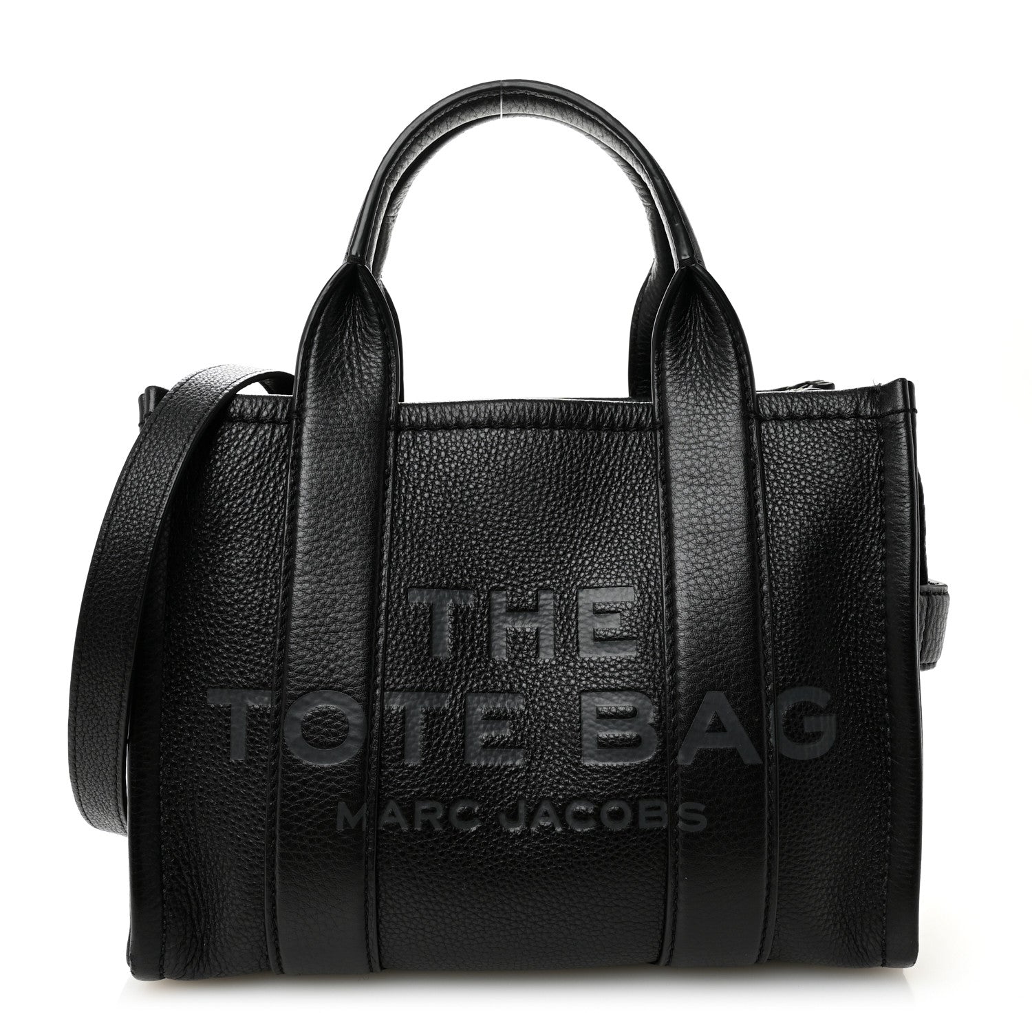 Marc Jacobs Grained Calfskin Small The Tote Bag Black 1 of 12