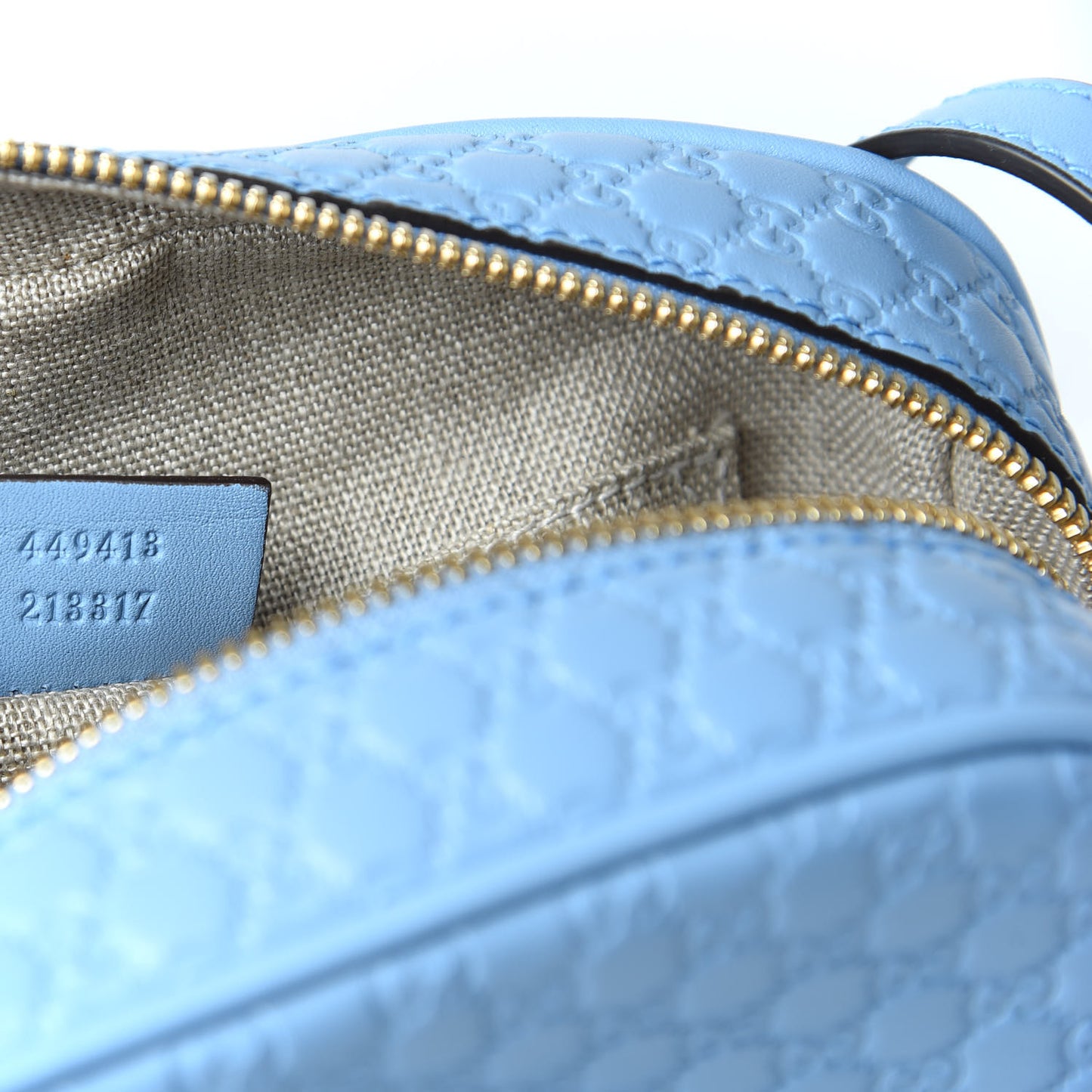 Microguccissima Mini Bree Messenger Bag Mineral Blue