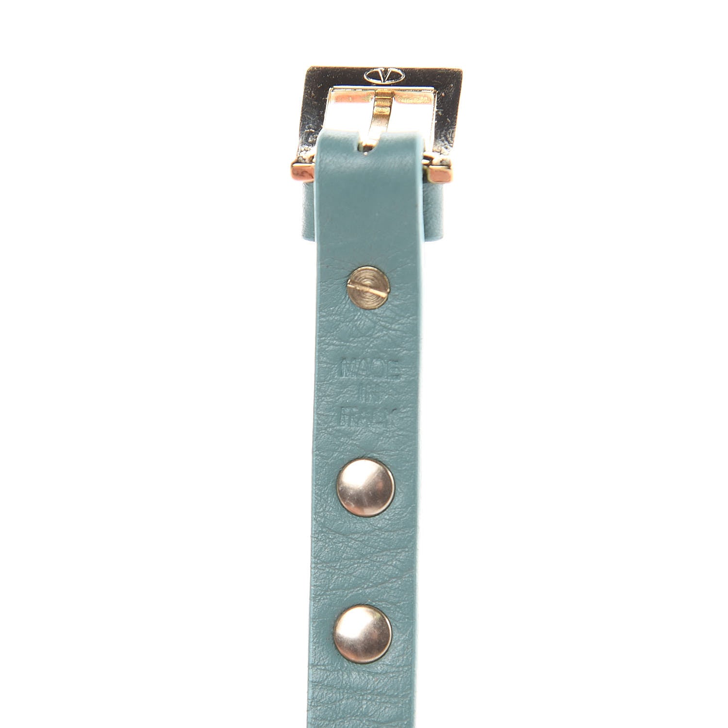Valentino Garavani Vitello Rockstud Bracelet Blue 5 of 5