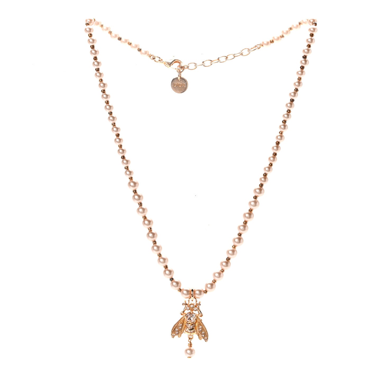 Pearl Bee Choker Necklace Gold