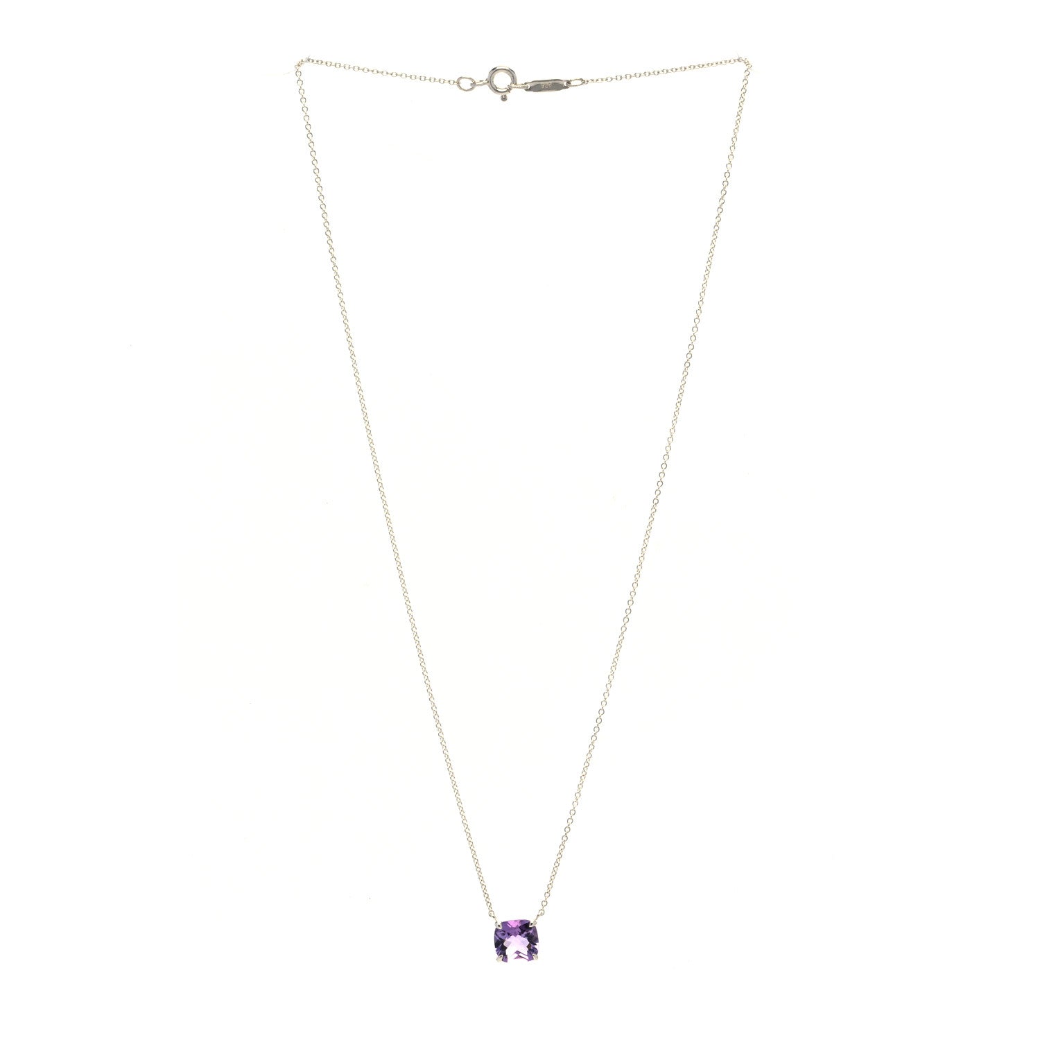 Tiffany Sterling Silver Amethyst Sparklers Pendant Necklace 3 of 5