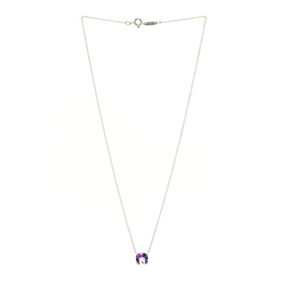 Tiffany Sterling Silver Amethyst Sparklers Pendant Necklace 3 of 5