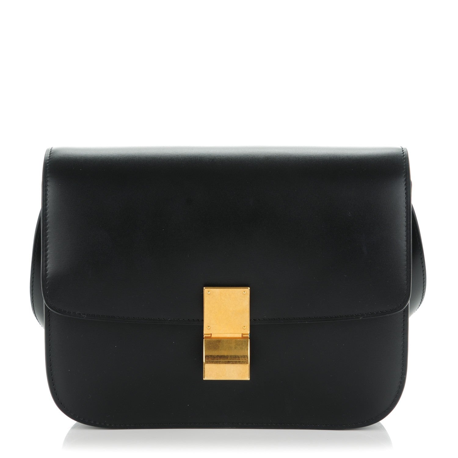 Celine Box Calfskin Medium Classic Box Flap Bag Black 1 of 7