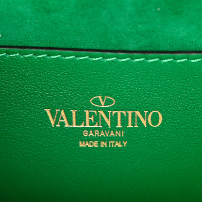 Valentino Garavani Sequin Crystal Vlogo Embroidered Small Loco Shoulder Bag Green 6 of 10