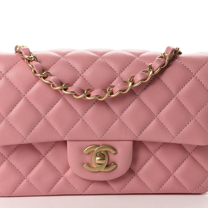 Chanel Lambskin Quilted Mini Rectangular Flap Pink 9 of 10