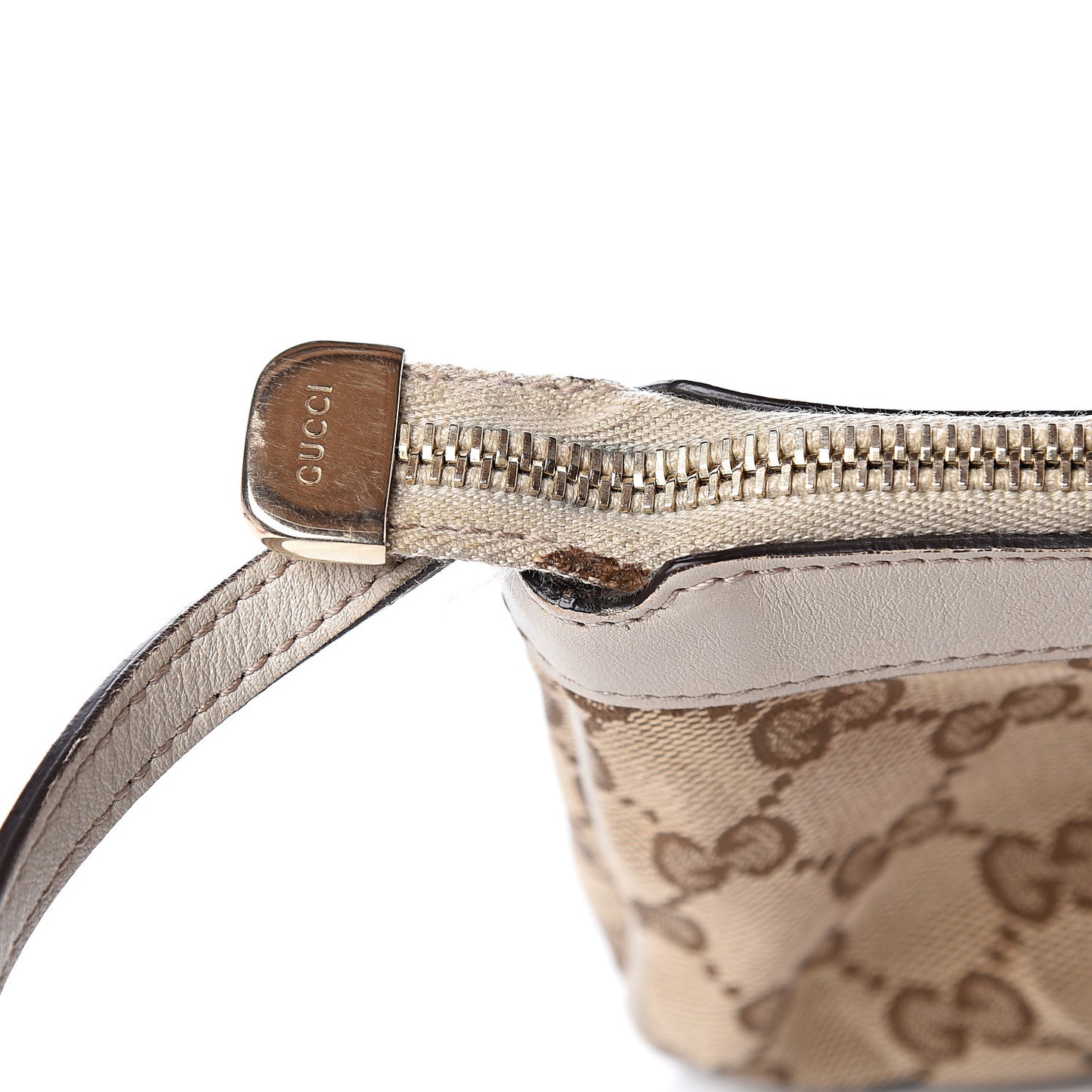 Monogram GG Heart Charm Crossbody Pochette White