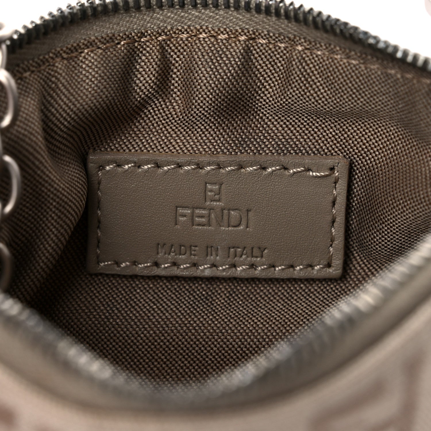 Fendi Zucchino Coin Pouch Key Case Beige 6 of 7