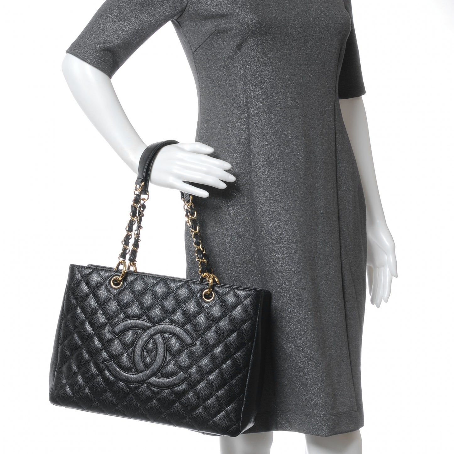 Caviar Grand Shopping Tote GST Black