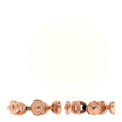 Hermes 18K Rose Gold Chaine d'Ancre Enchainee Earrings 3 of 5