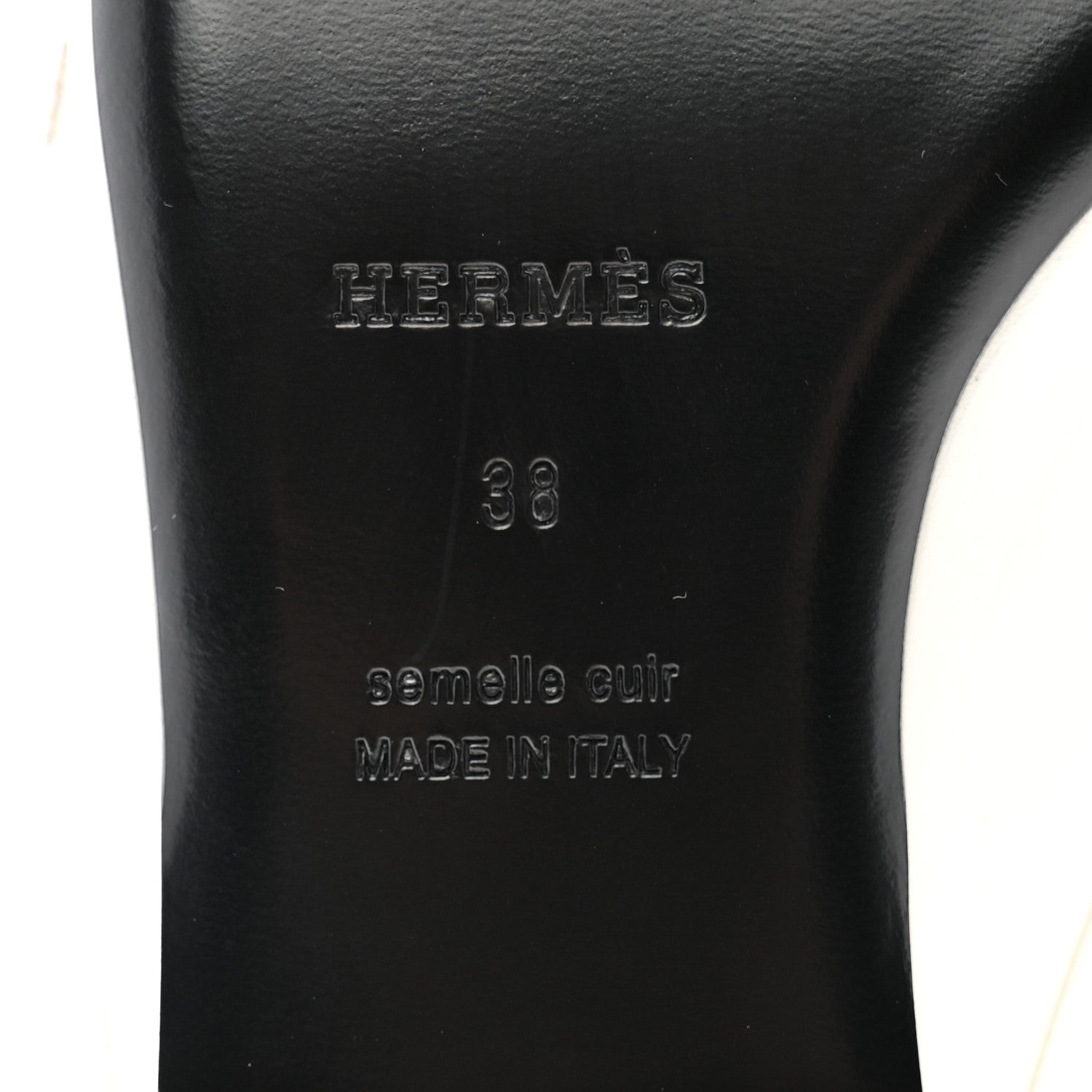Hermes Calfskin Womens Groupie Mules 38 White 7 of 12