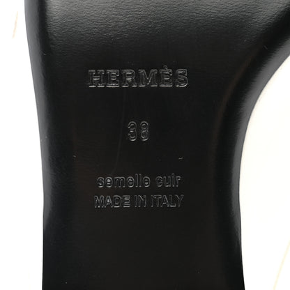 Hermes Calfskin Womens Groupie Mules 38 White 7 of 12