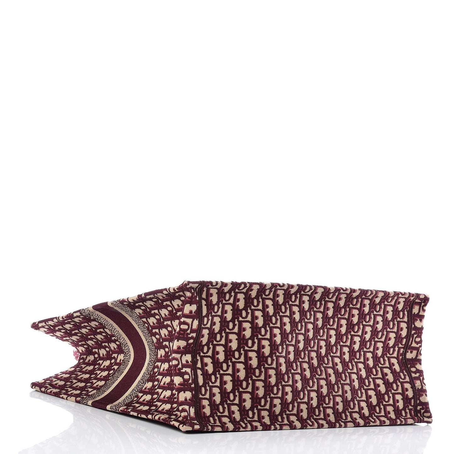 Oblique Large Book Tote Burgundy Multicolor