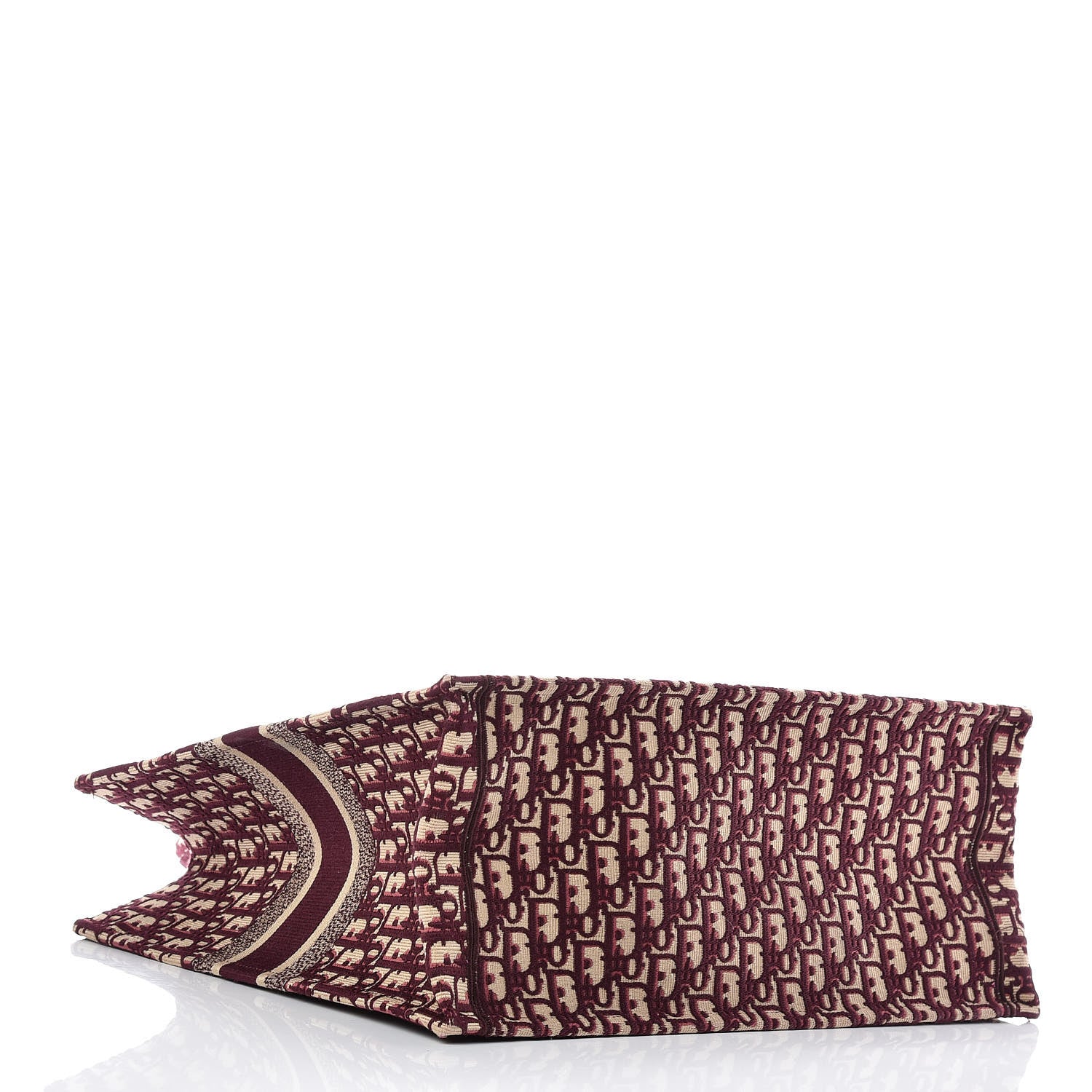 Christian Dior Oblique Large Book Tote Burgundy Multicolor 4 of 10