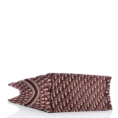 Christian Dior Oblique Large Book Tote Burgundy Multicolor 4 of 10