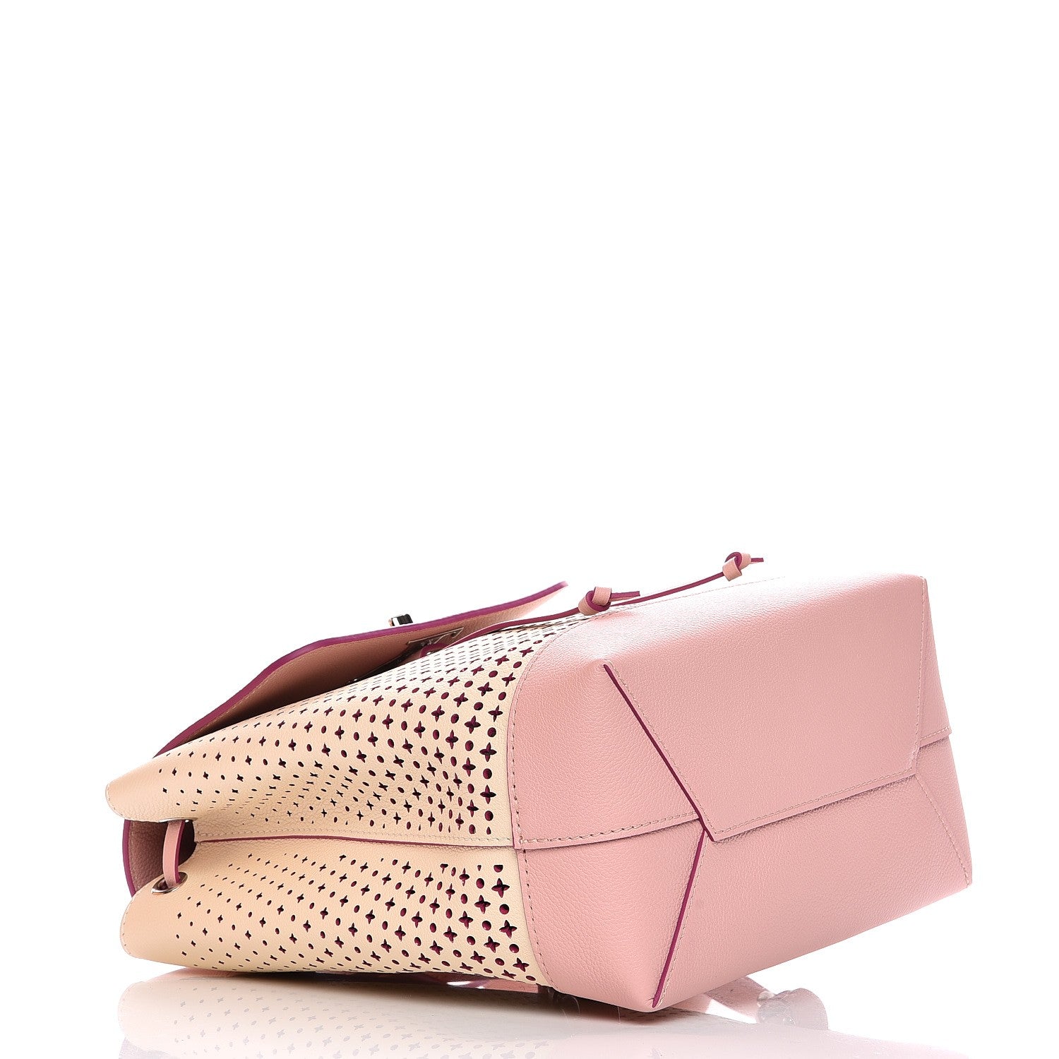 Louis Vuitton Perforated Calfskin Lockme Backpack Rose Poudre Creme 4 of 9