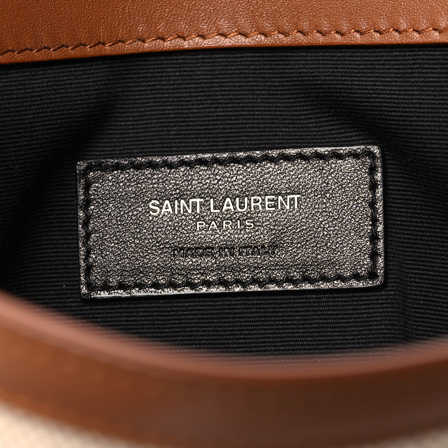 Saint Laurent Canvas Uptown Pouch Natural Beige Brick 6 of 9