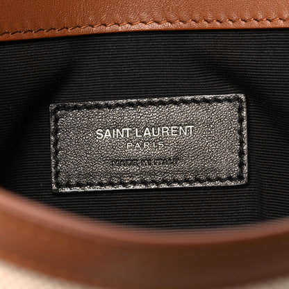 Saint Laurent Canvas Uptown Pouch Natural Beige Brick 6 of 9
