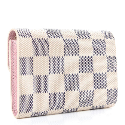 Louis Vuitton Damier Azur Rosalie Coin Purse Rose Ballerine 3 of 8