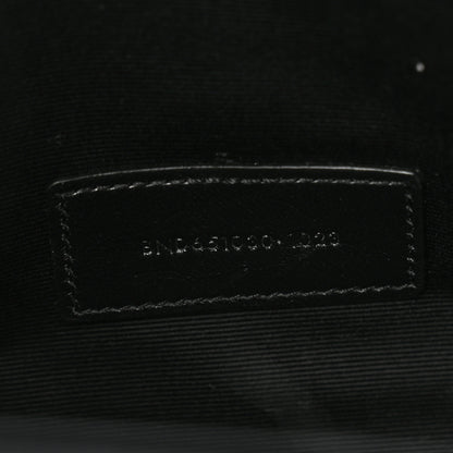 Saint Laurent Grain De Poudre Textured Mixed Matelasse Triquilt Monogram Clutch Black 7 of 12