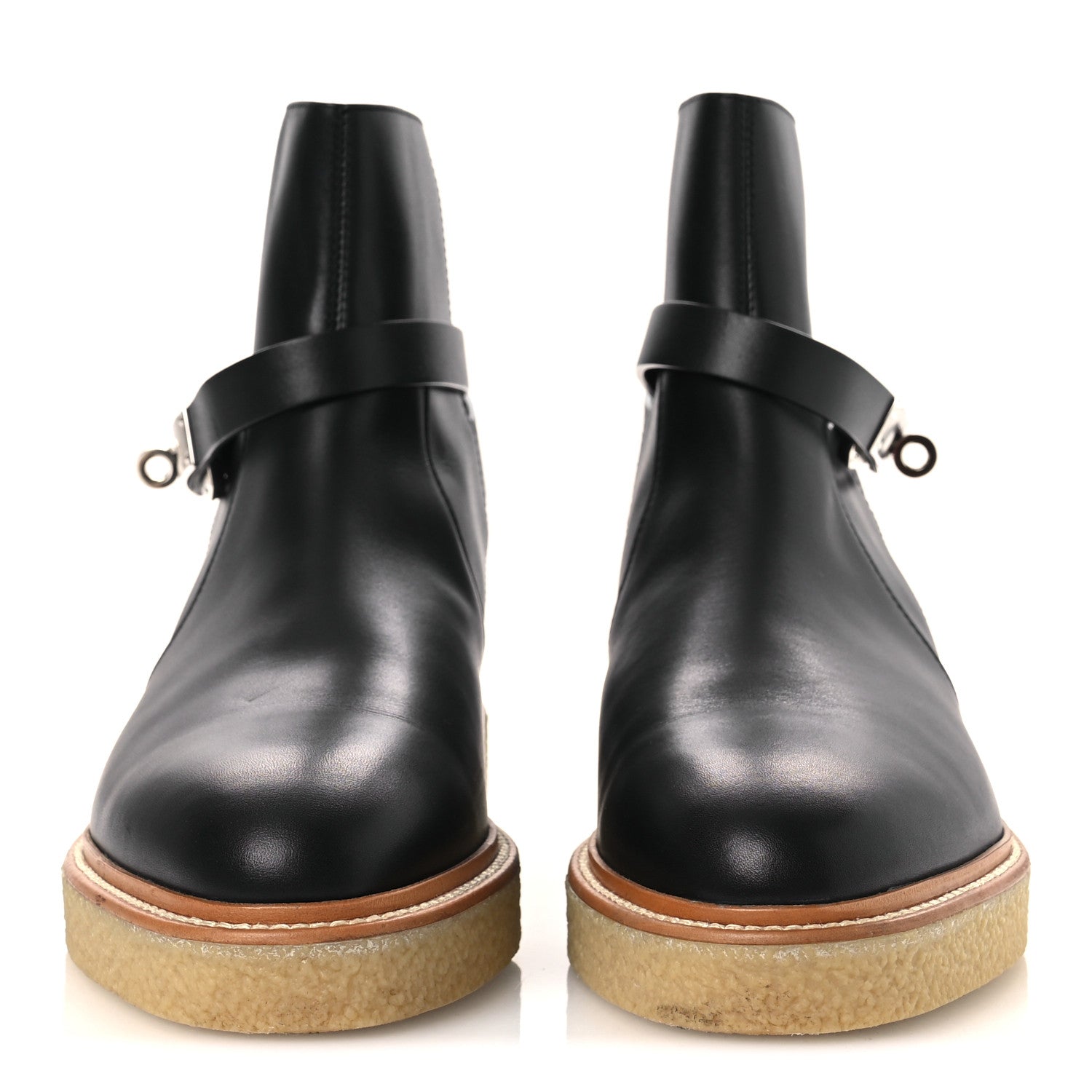 Hermes Calfskin Follow Ankle Boots 41 Black 5 of 25