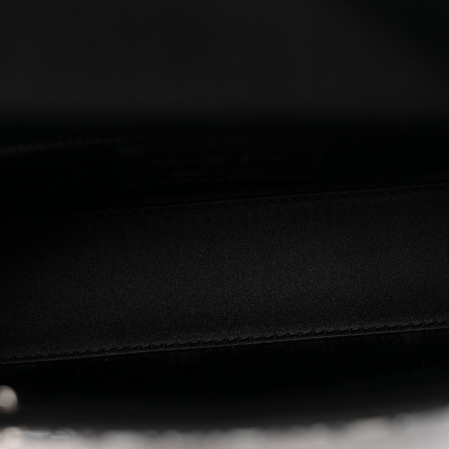 Satin Crystal Cannage Mini Lady Dior Black