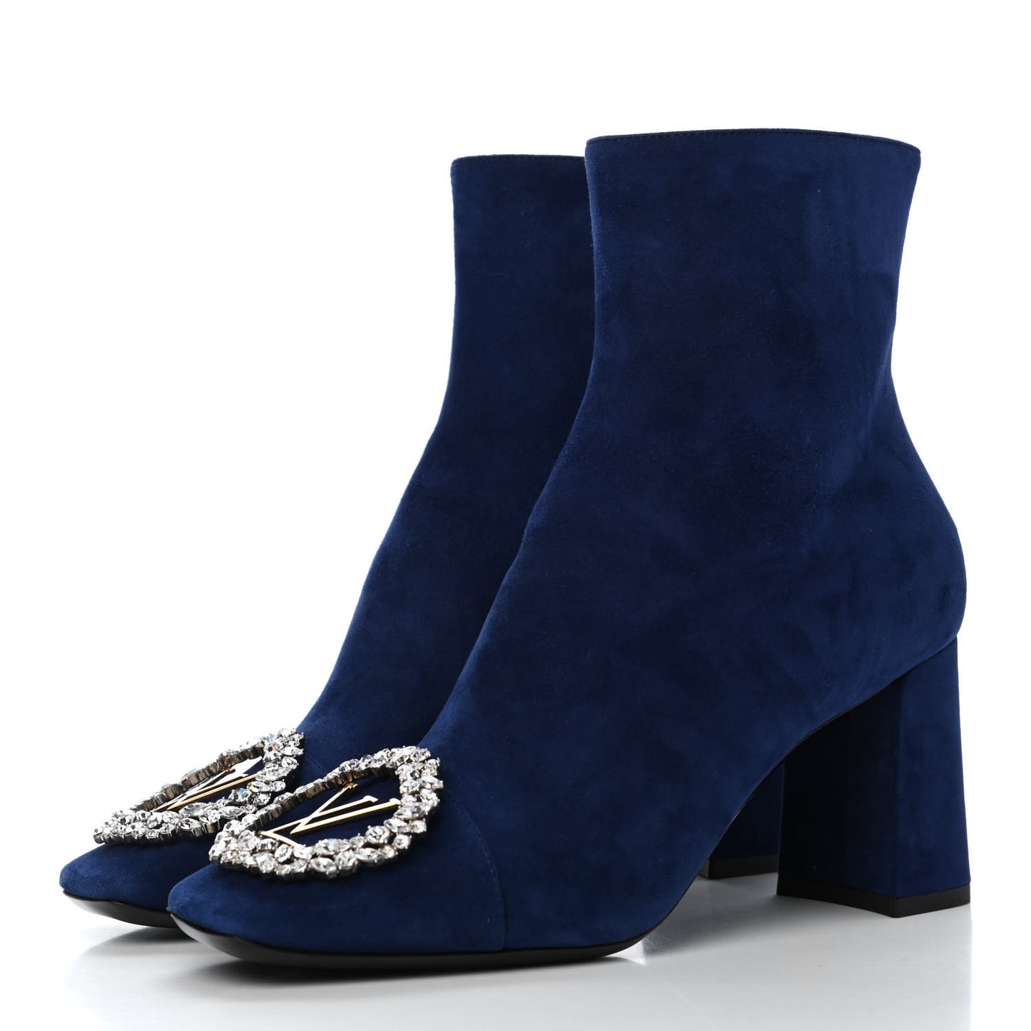 Suede Madeleine Ankle Boots 38 Marine