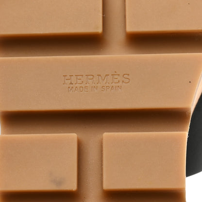 Hermes Calfskin Cork Eze 30 Sandals 37 Black 8 of 10