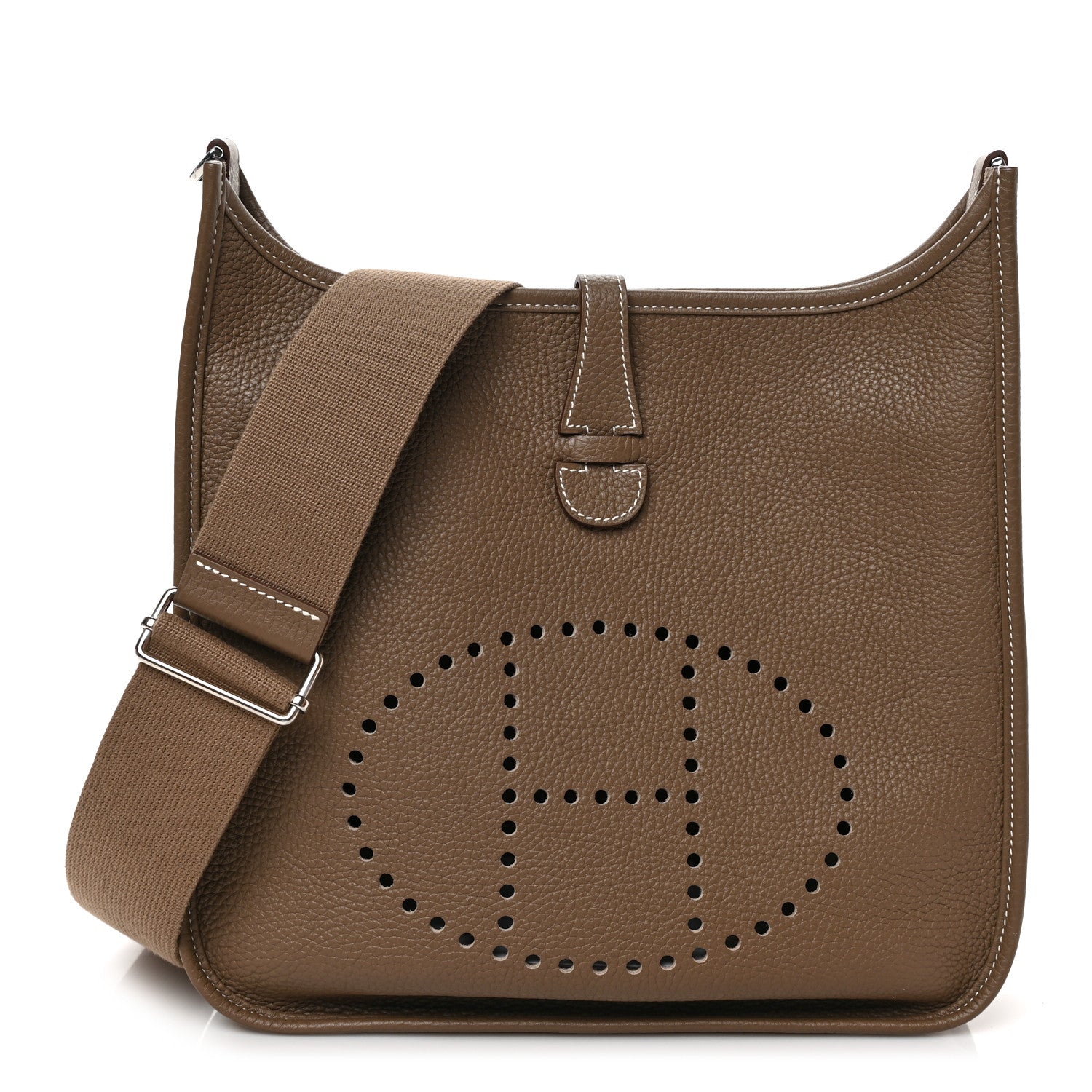 Hermes Taurillon Clemence Evelyne III PM Etoupe 1 of 10