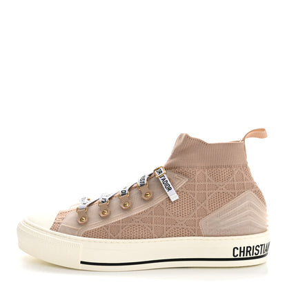 Christian Dior Technical Mesh Cannage Womens Walk'n Dior High Top Sneakers 40.5 Nude 1 of 10