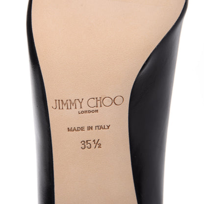 Jimmy Choo Smooth Calfskin Studded Hazel 65 Pointy Toe Pumps 35.5 Black Silver 8 of 10